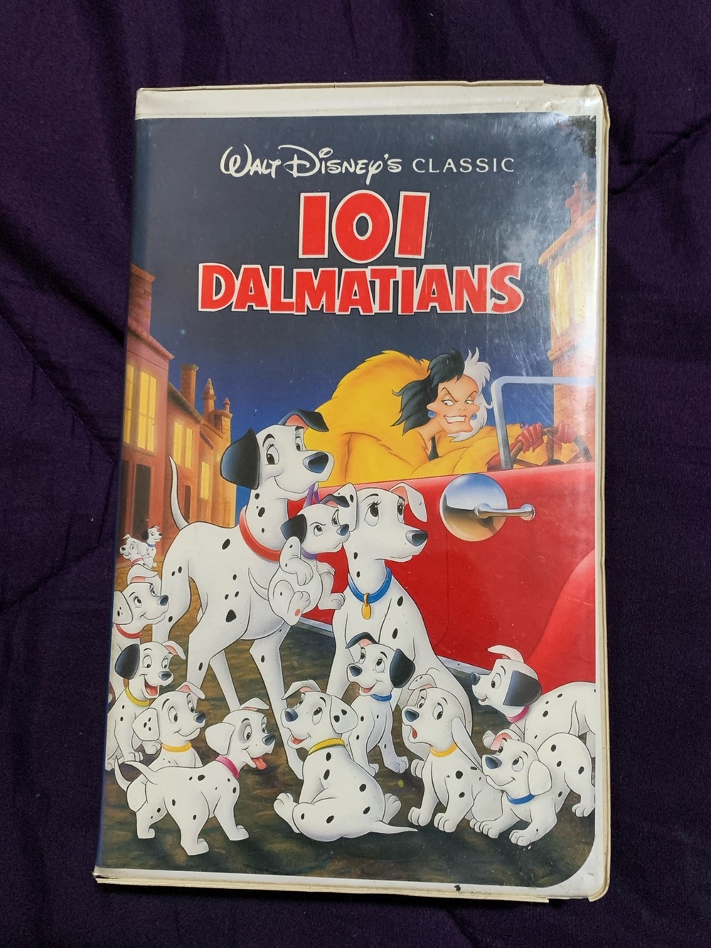 "One of Disney's All-Time Greatest Classics!" 101 Dalmations.  On VHS
